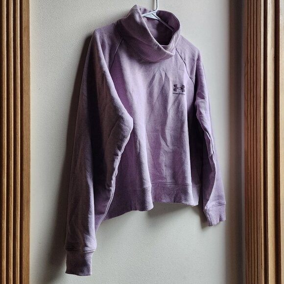 Under Armour Lavender Cowl Neck Cropped Sweatshirt Size XL - Picture 4 of 14